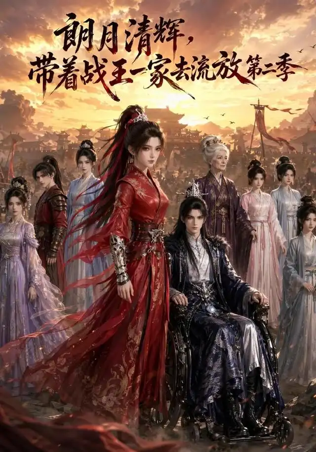 《朗月清辉，带着战王一家去流放第二季（54集）（夸克网盘）》短剧封面