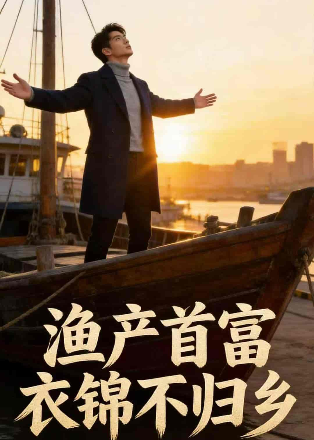 《渔产首富，衣锦不归乡（37集）Ai短剧（百度网盘）》短剧封面