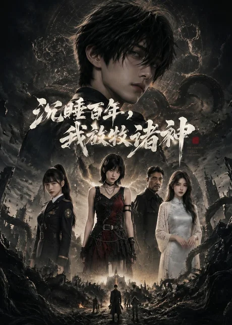 《沉睡百年，我放牧诸神（80集）AI短剧（百度网盘）》短剧封面