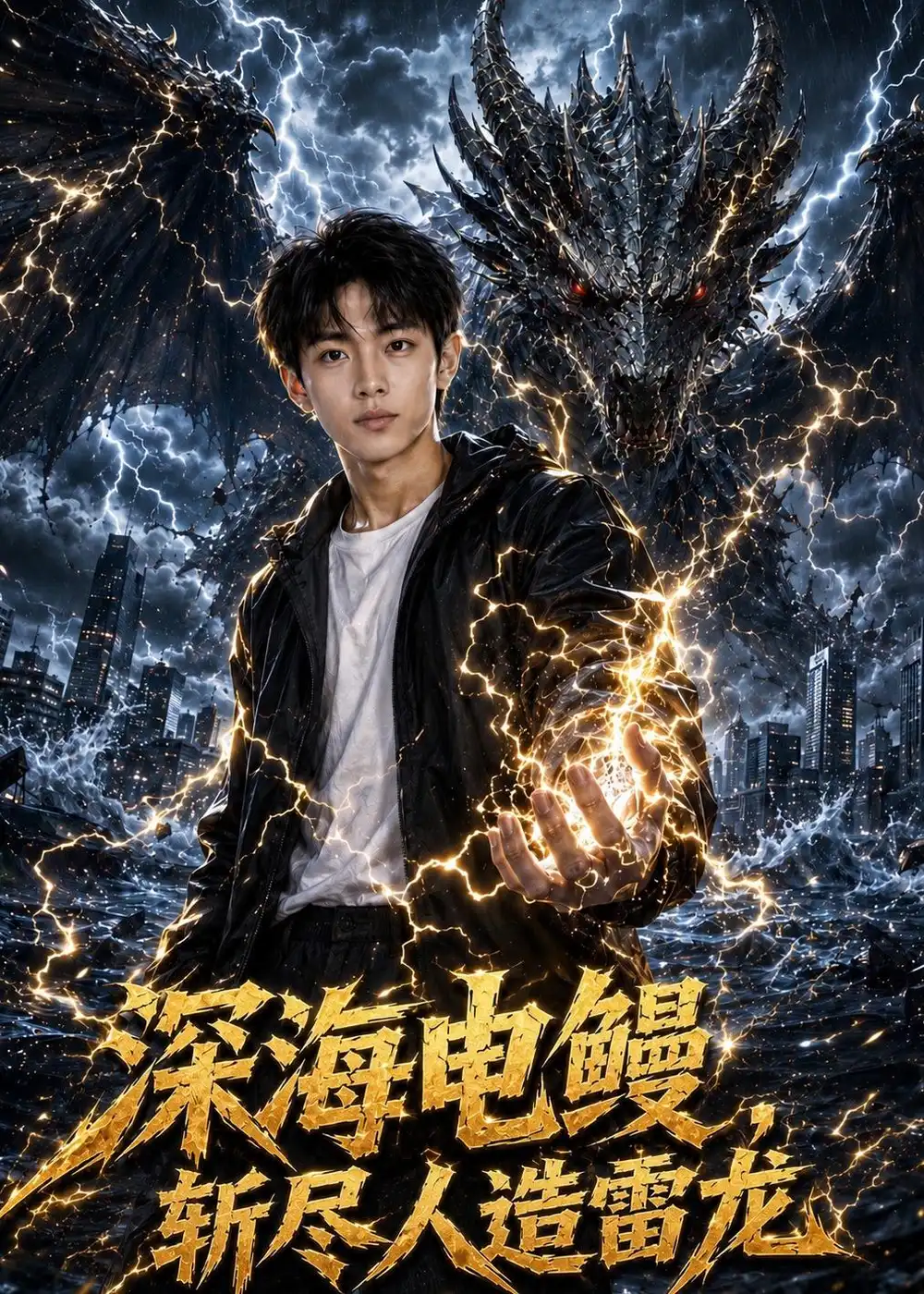 《深海电鳗，斩尽人造雷龙（70集）AI短剧（夸克网盘）》短剧封面