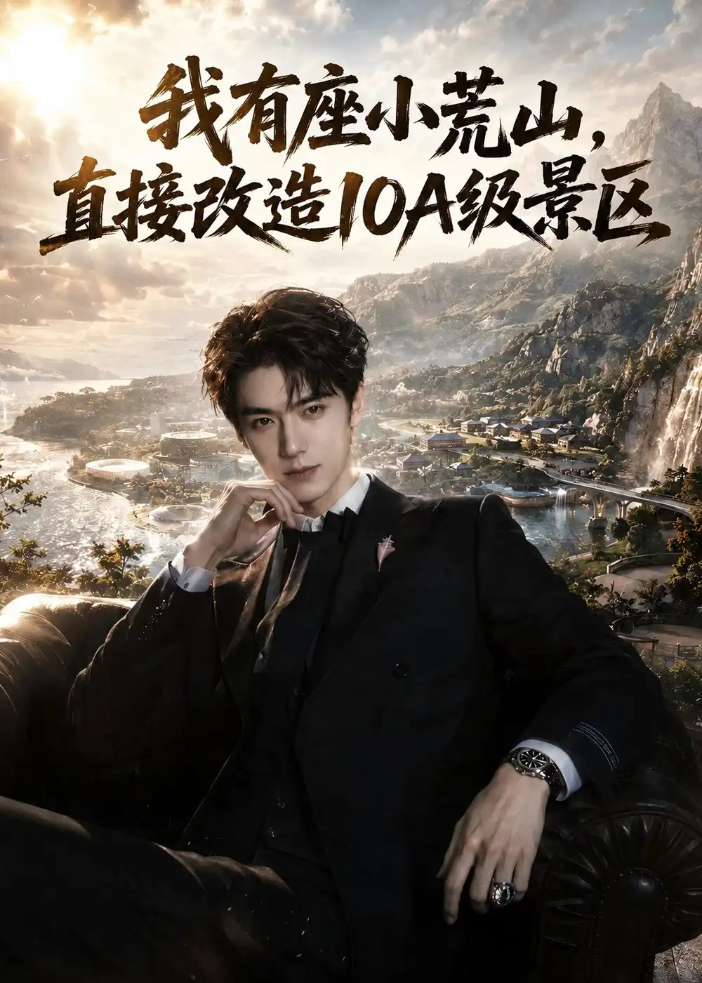 《我有座小荒山，直接改造10A级景区（73集）AI短剧（夸克网盘）》短剧封面