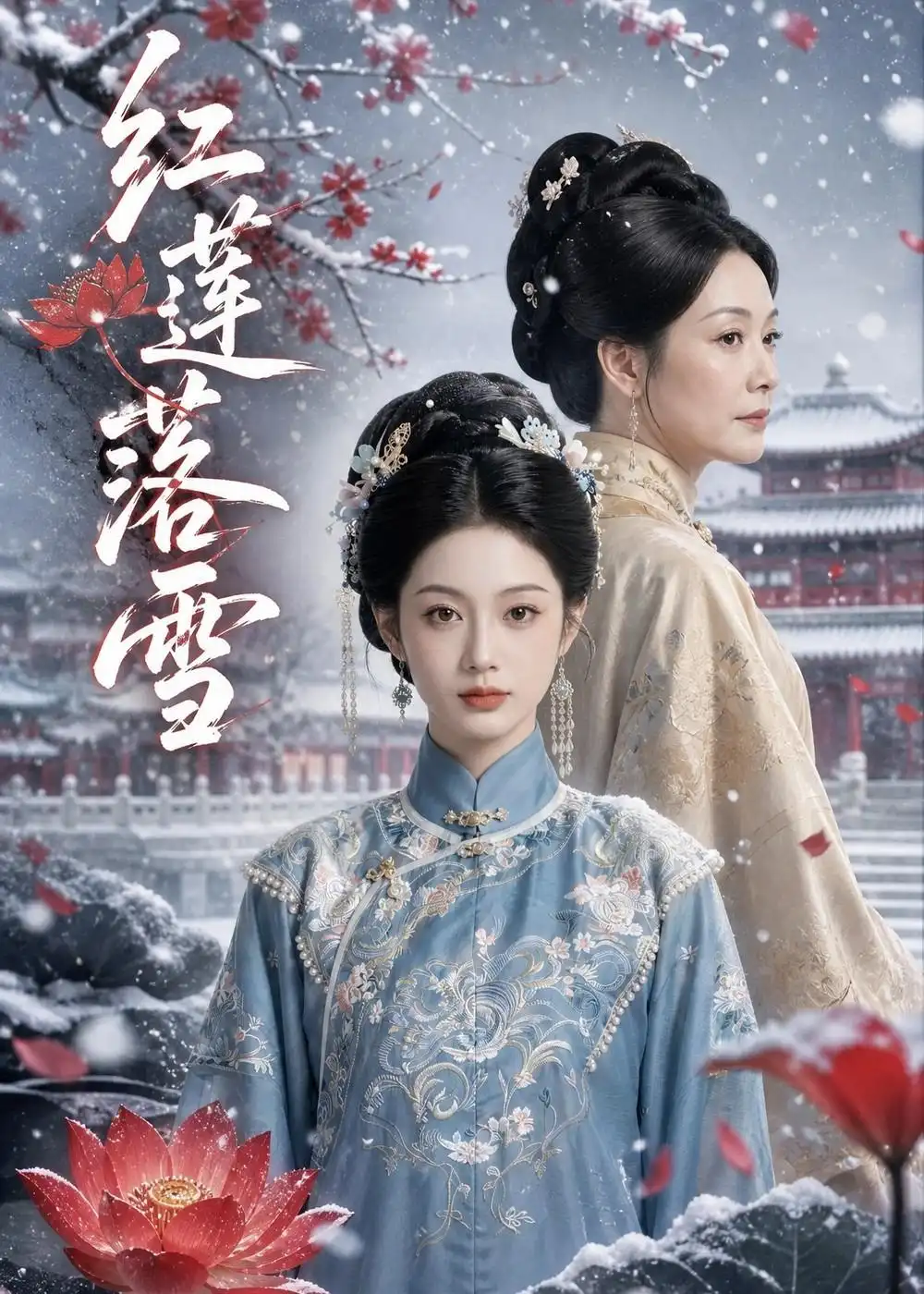 《红莲落雪(50集)AI短剧(夸克网盘)》短剧封面