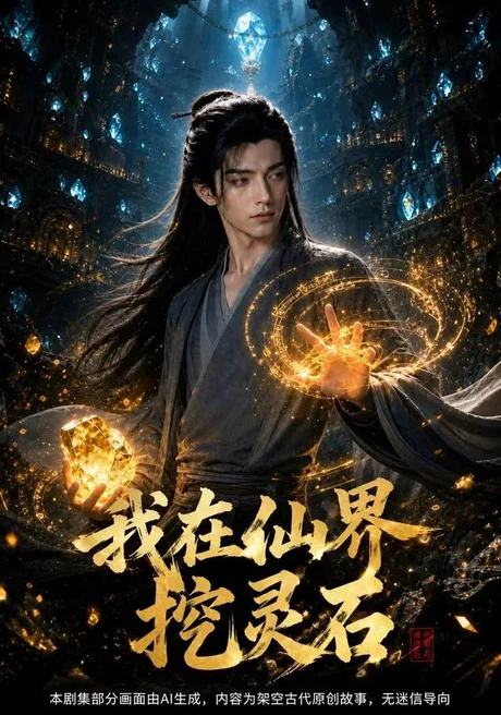 《我在仙界挖灵石（69集）（夸克网盘）》短剧封面