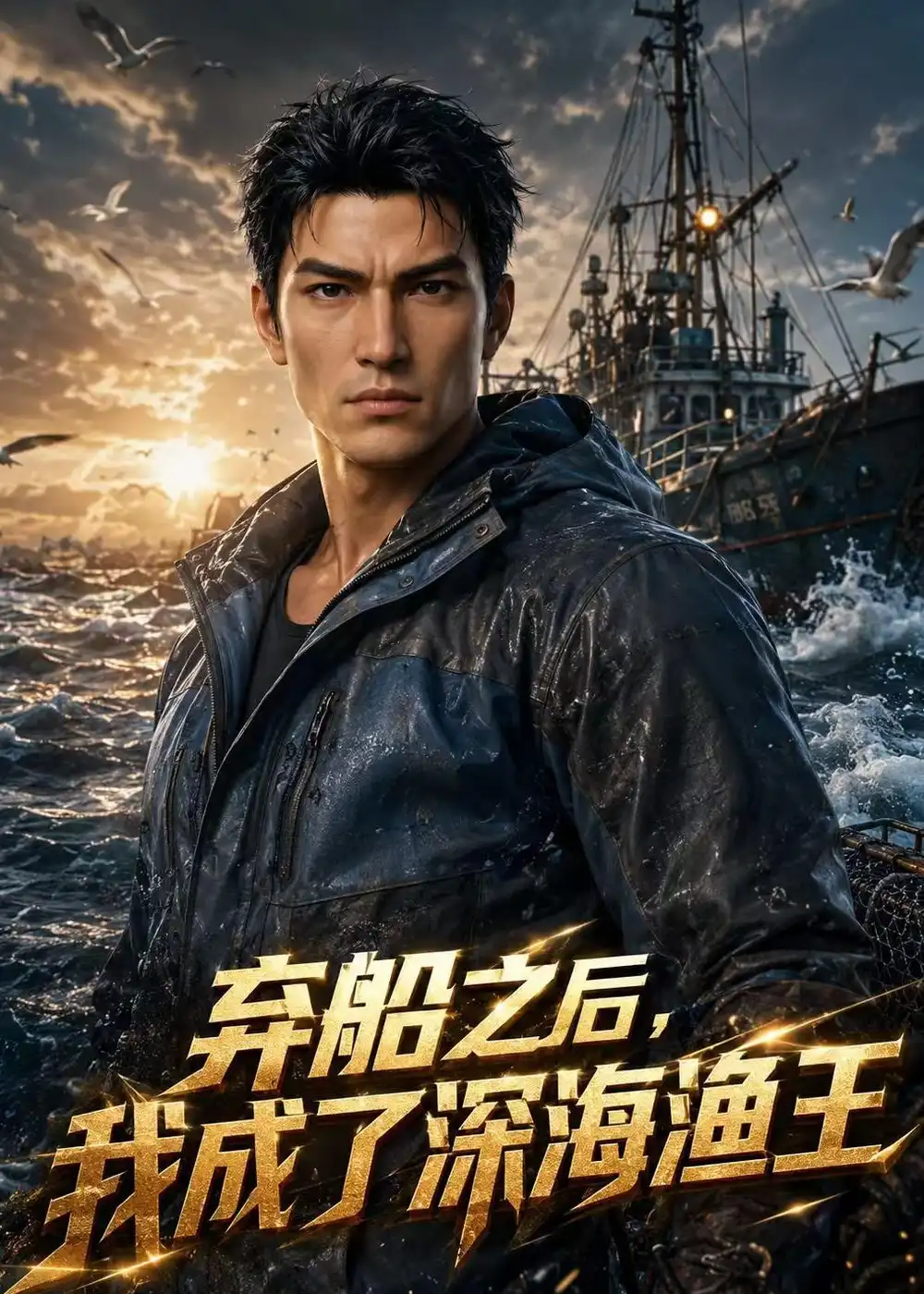 《弃船之后，我成了深海渔王（44集）AI短剧（夸克网盘）》短剧封面