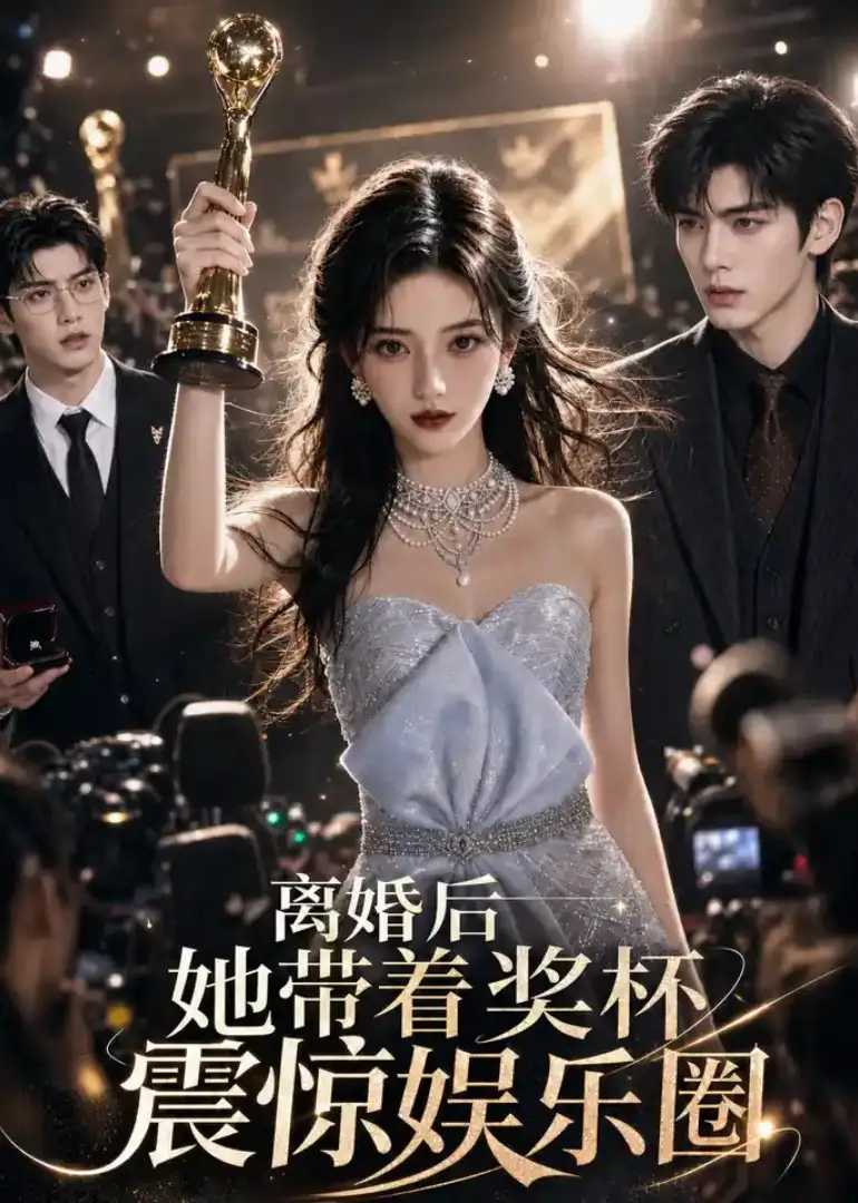 《离婚后，她带着奖杯震惊娱乐圈（55集）（夸克网盘）》短剧封面