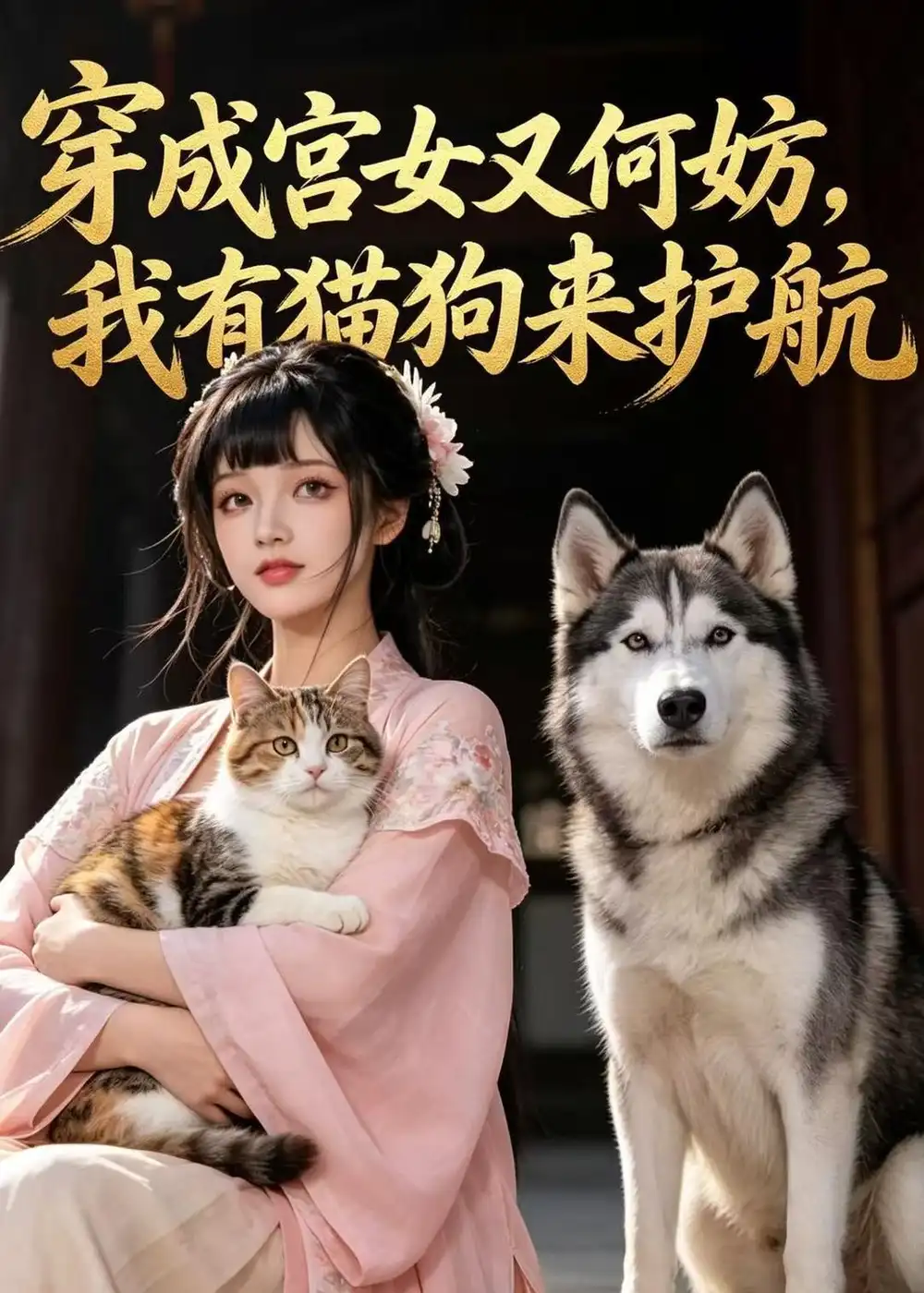 《穿成宫女又何妨，我有猫狗来护航（63集）（夸克网盘）》短剧封面