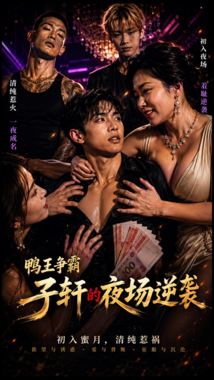 《AI擦边短剧：鸭王争霸（迅雷网盘）》短剧封面