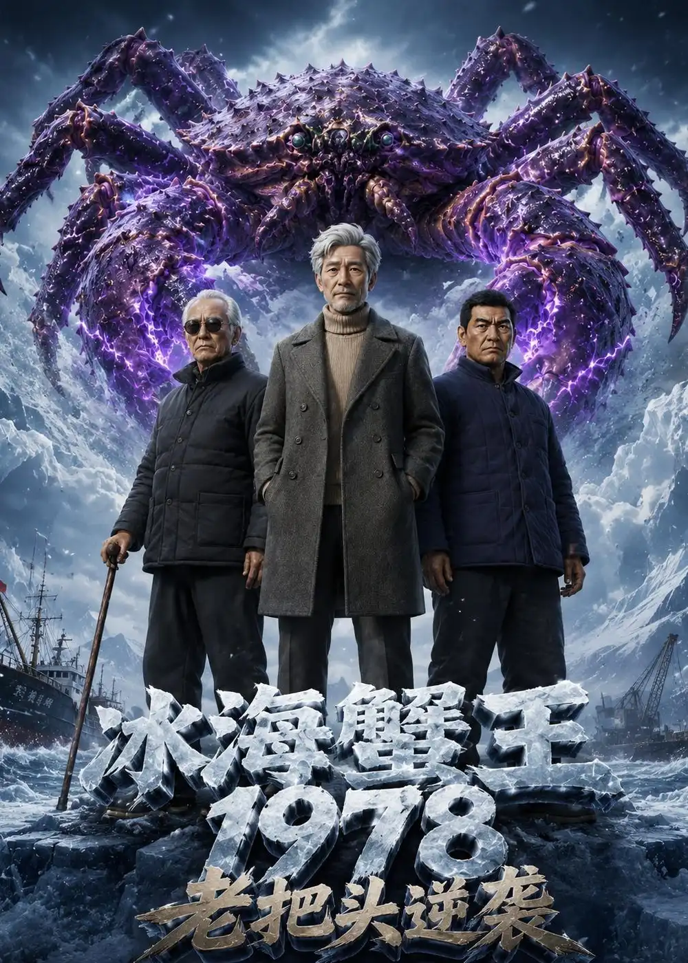 《冰海蟹王：1978老把头逆袭（47集）AI短剧（夸克网盘）》短剧封面