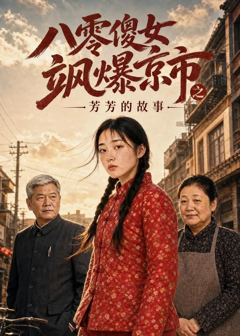 《八零傻女飒爆京市之芳芳的故事（100集）AI短剧（夸克网盘）》短剧封面
