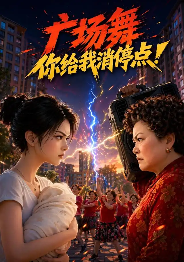 《广场舞你给我消停点!(45集)AI短剧(夸克网盘)》短剧封面