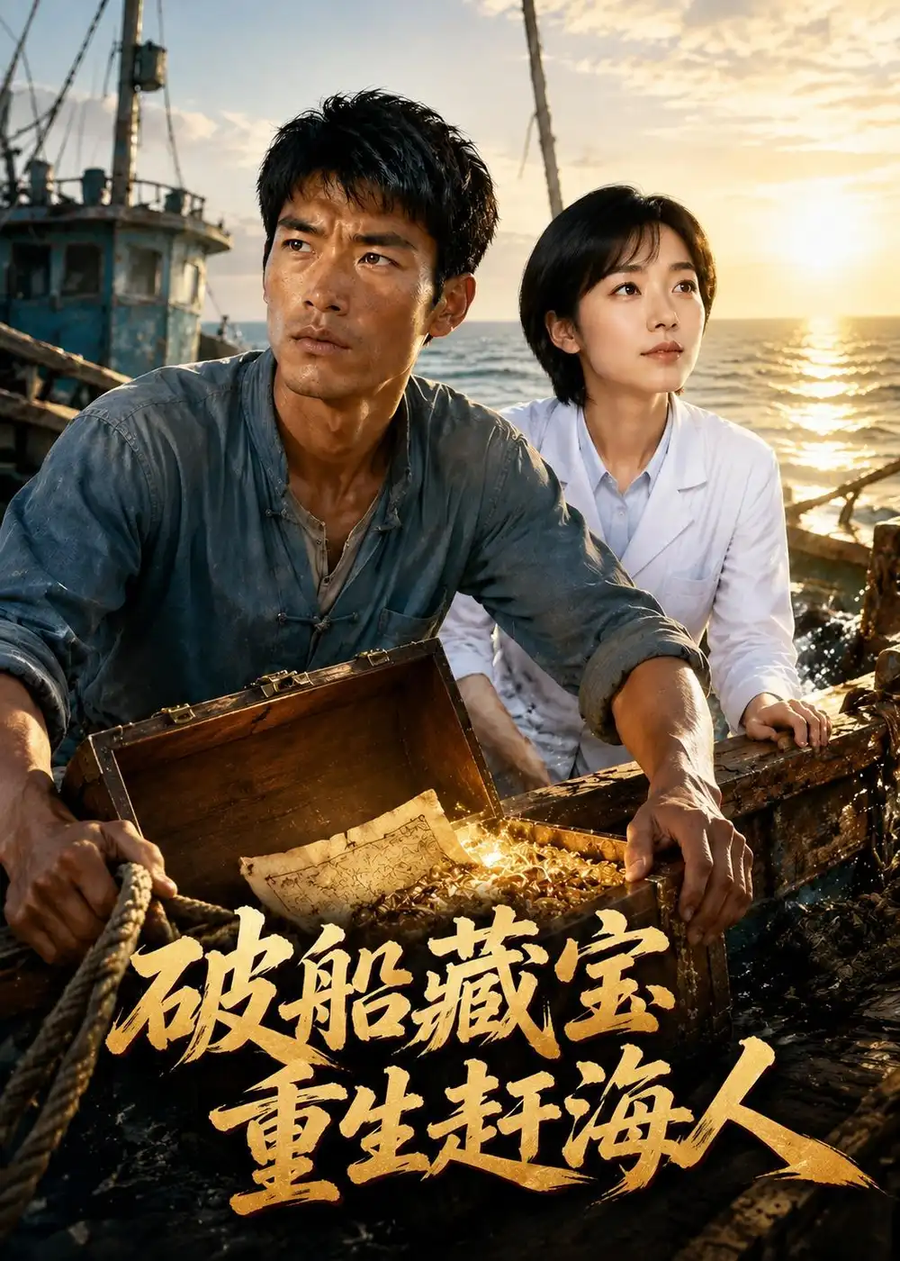 《破船藏宝：重生赶海人（81集）AI短剧（夸克网盘）》短剧封面