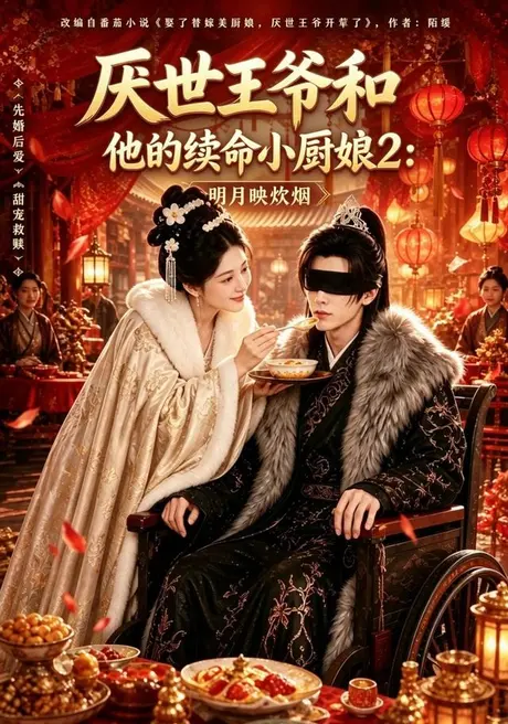 《厌世王爷和他的续命小厨娘2：明月映炊烟（108集）AI短剧（夸克网盘）》短剧封面