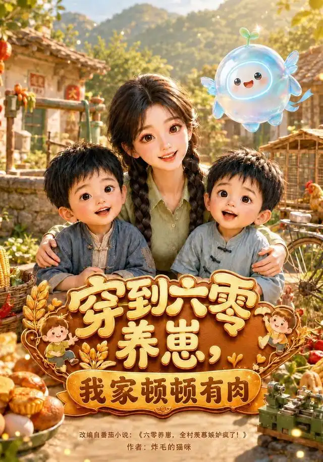 《穿到六零养崽,我家顿顿有肉(100集)(夸克网盘)》短剧封面