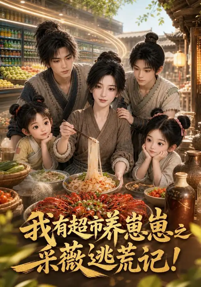 《我有超市养崽崽之采薇逃荒记!(100集)(夸克网盘)》短剧封面