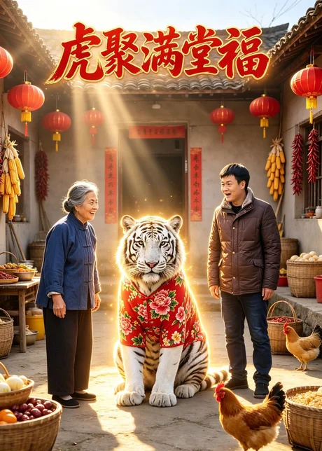 《虎聚满堂福（32集）AI短剧（百度网盘）》短剧封面