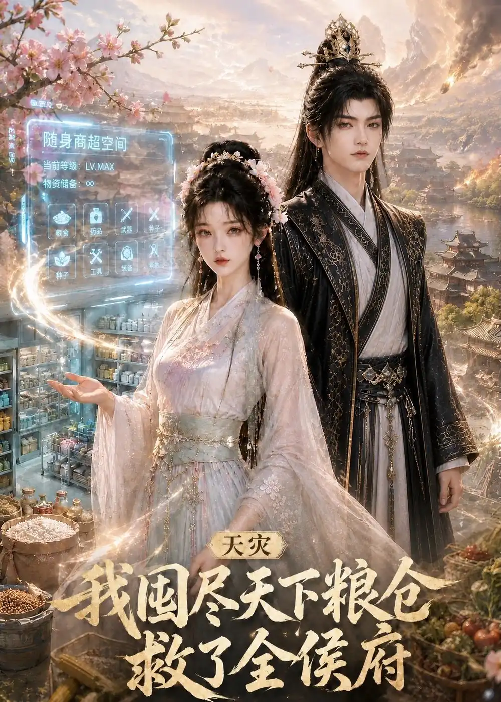 《天灾我囤尽天下粮仓救了全侯府(74集)(夸克网盘)》短剧封面