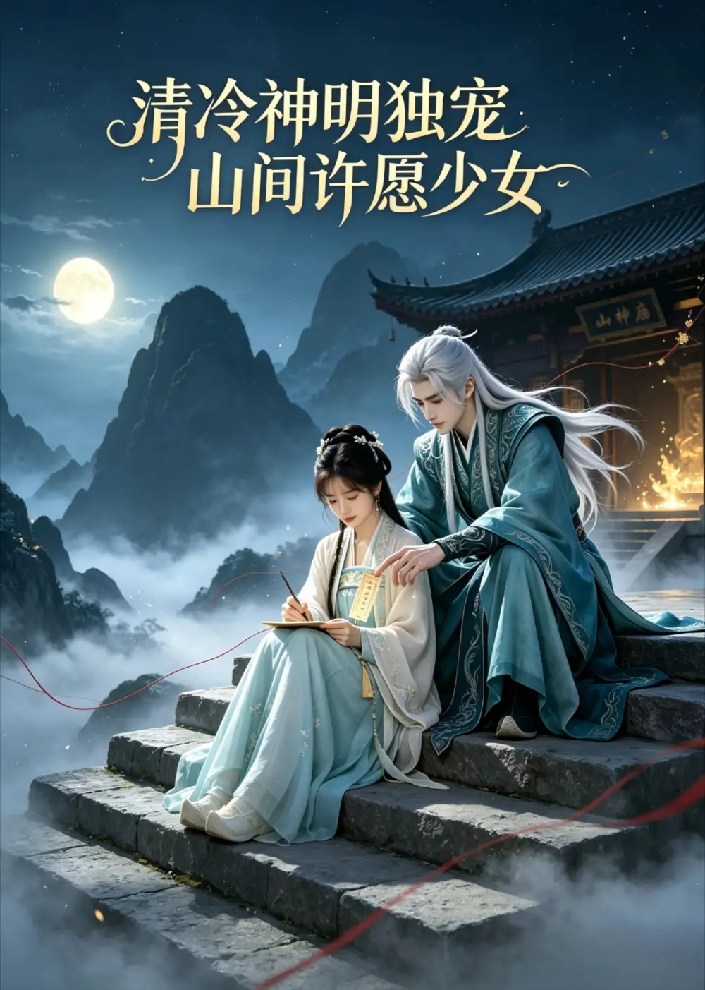 《清冷神明独宠山间许愿少女（58集）（夸克网盘）》短剧封面