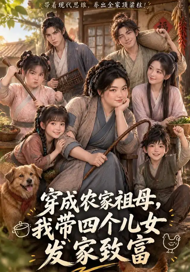 《穿成农家祖母,我带四个儿女发家致富(139集)(夸克网盘)》短剧封面