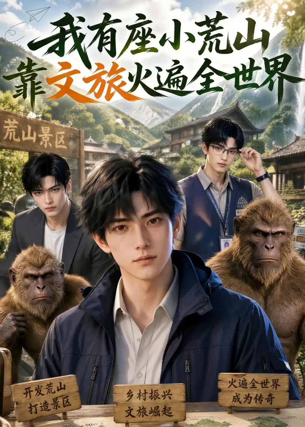 《我有座小荒山靠文旅火遍全世界（118集）AI短剧（夸克网盘）》短剧封面