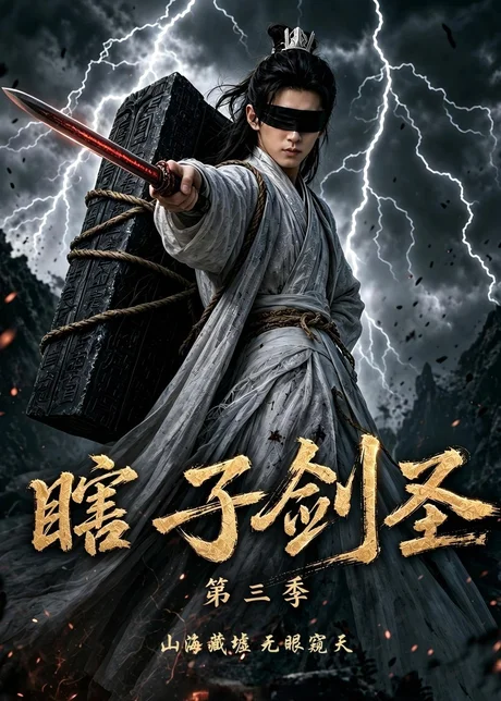 《瞎子剑圣第三季，山海藏墟，无眼窥天（83集）（百度网盘）》短剧封面