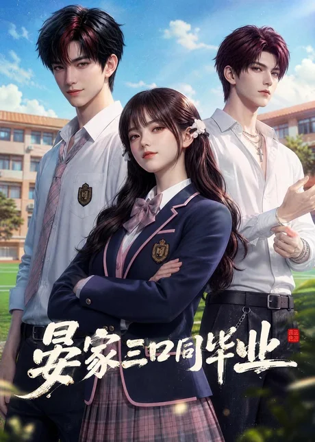 《晏家三口同毕业（50集）（夸克网盘）》短剧封面