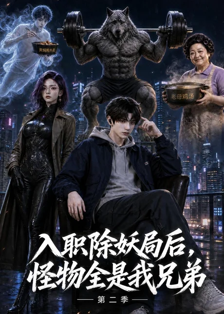 《入职除妖局后，怪物全是我兄弟第二季（60集）（百度网盘）》短剧封面
