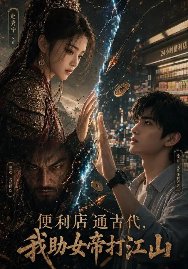 《便利店通古代，我助女帝打江山（86集） AI短剧（夸克网盘）》短剧封面