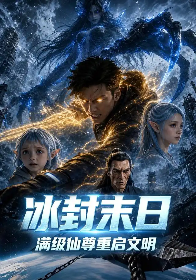 《冰封末日：满级仙尊重启文明（50集）AI短剧（夸克网盘）》短剧封面