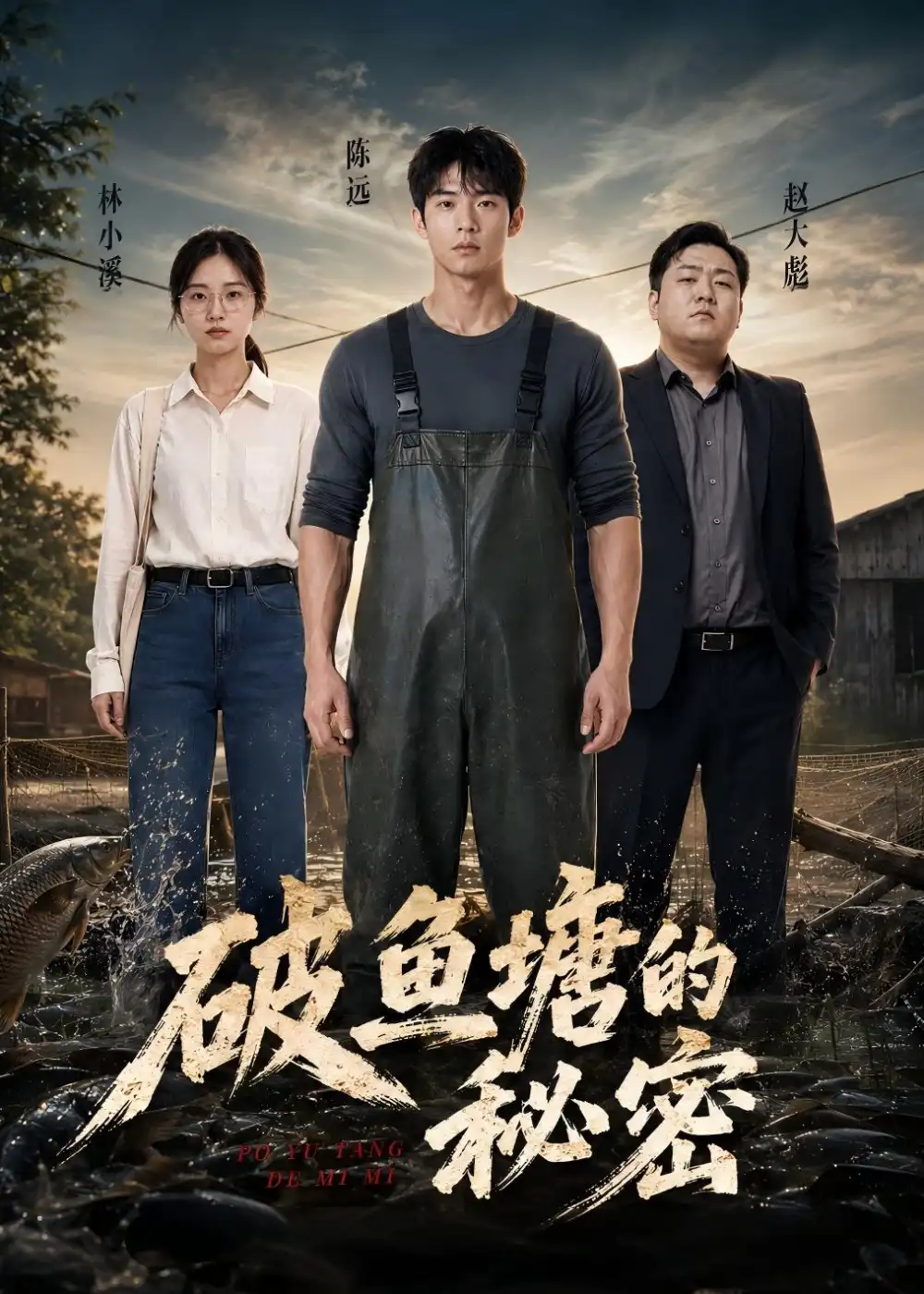 《破鱼塘的秘密（60集）AI短剧 (2026)》短剧封面