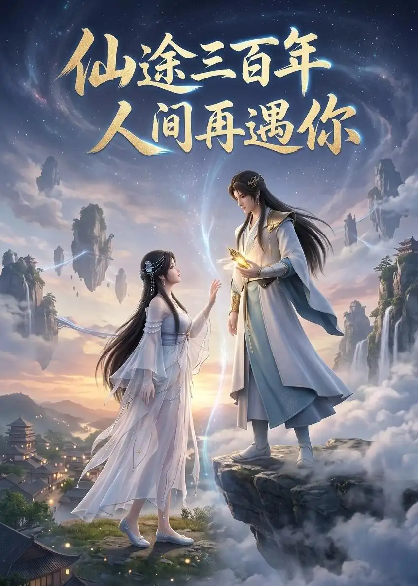 《仙途三百年人间再遇你（34集）（夸克网盘）》短剧封面