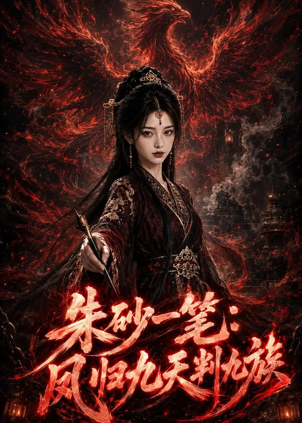 《朱砂一笔：凤归九天判九族（47集）AI短剧（夸克网盘）》短剧封面