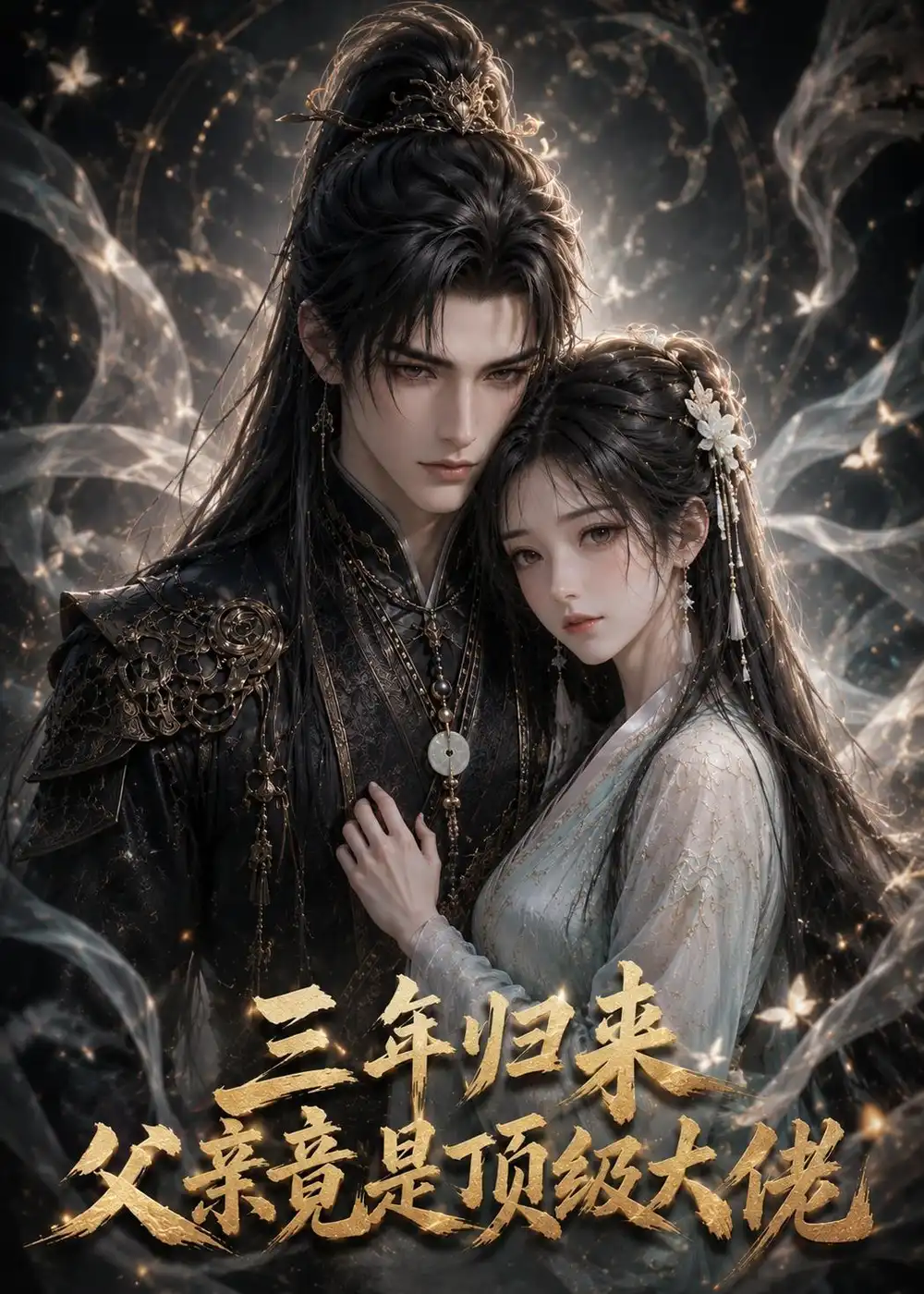 《三年归来，父亲竟是顶级大佬（50集）AI短剧（夸克网盘）》短剧封面