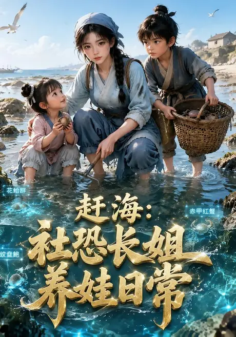 《赶海：社恐长姐养娃日常（72集）（夸克网盘）》短剧封面