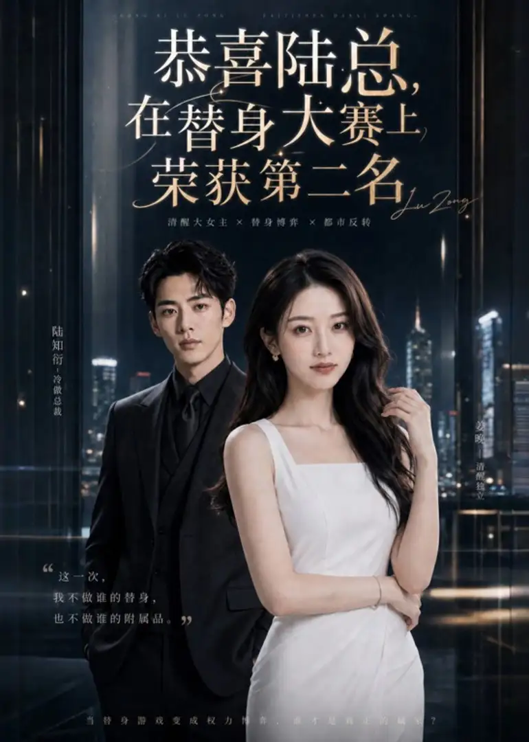 《恭喜陆总,在替身大赛上荣获第二名(49集)AI短剧 (2026)》短剧封面
