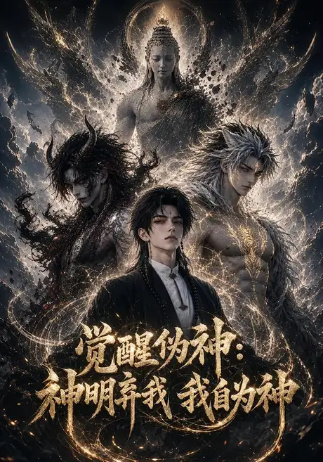 《觉醒伪神：神明弃我我自为神（127集）（夸克网盘）》短剧封面