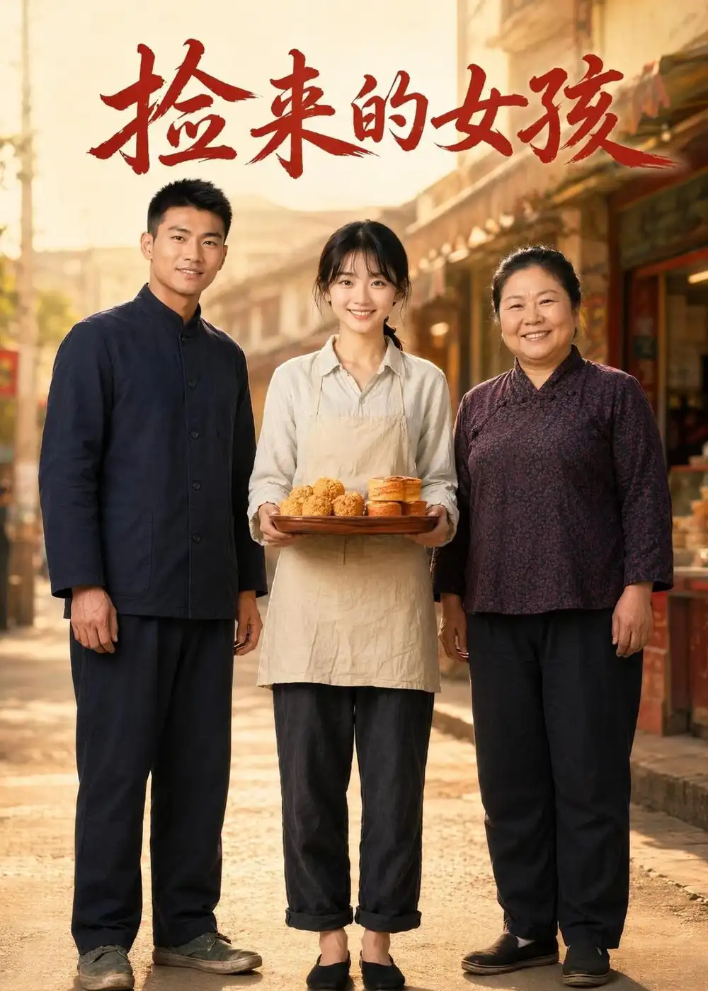 《捡来的女孩（47集）AI短剧（夸克网盘）》短剧封面