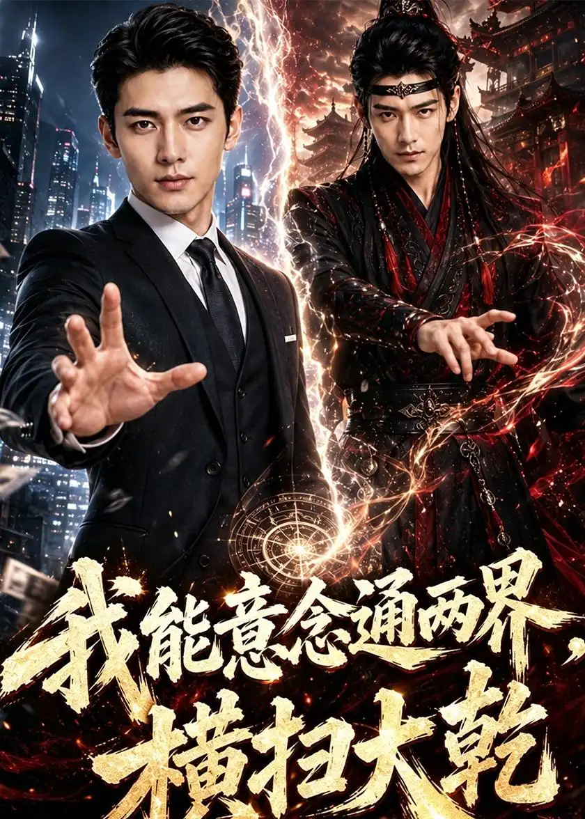《我能意念通两界，横扫大乾（60集）（夸克网盘）》短剧封面