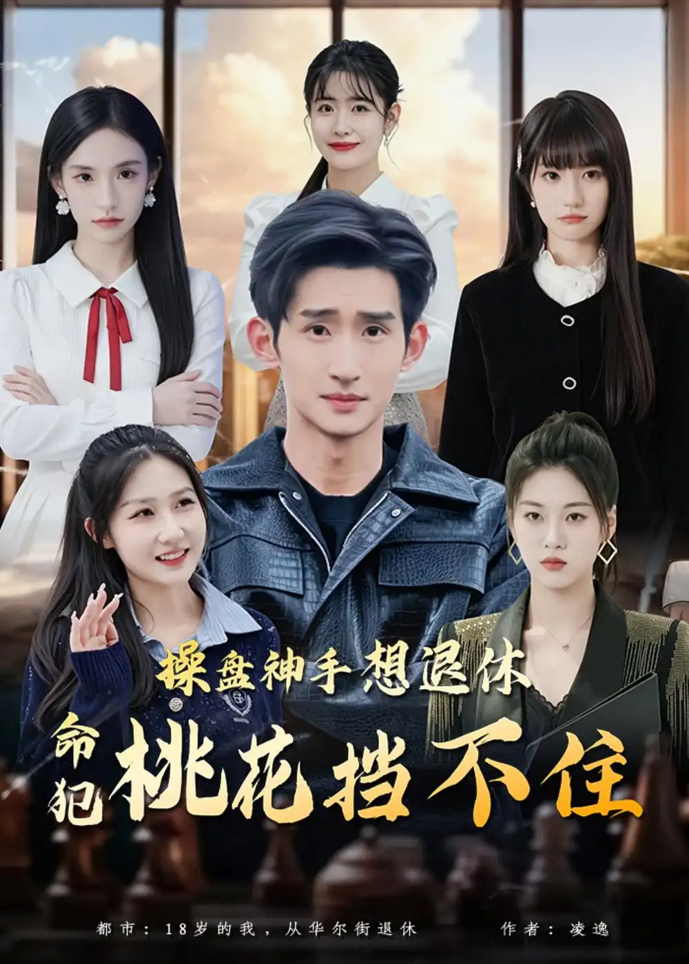 《操盘神手想退休，命犯桃花挡不住（80集）向元＆华子轩＆姚星宇（夸克网盘）》短剧封面
