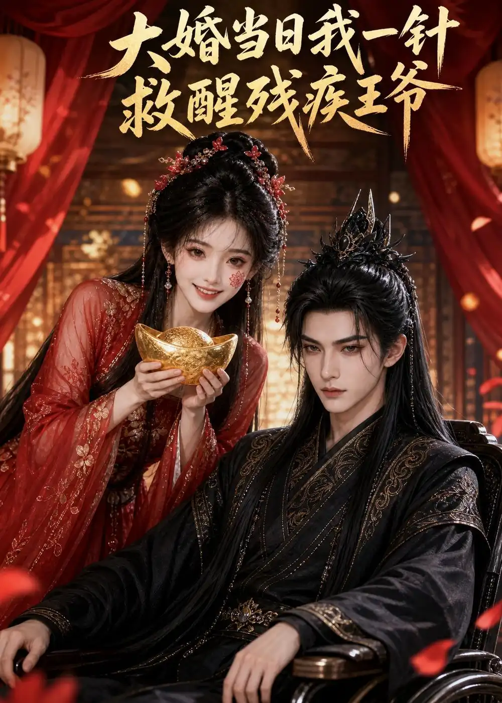《大婚当日我一针救醒残疾王爷（38集）（夸克网盘）》短剧封面