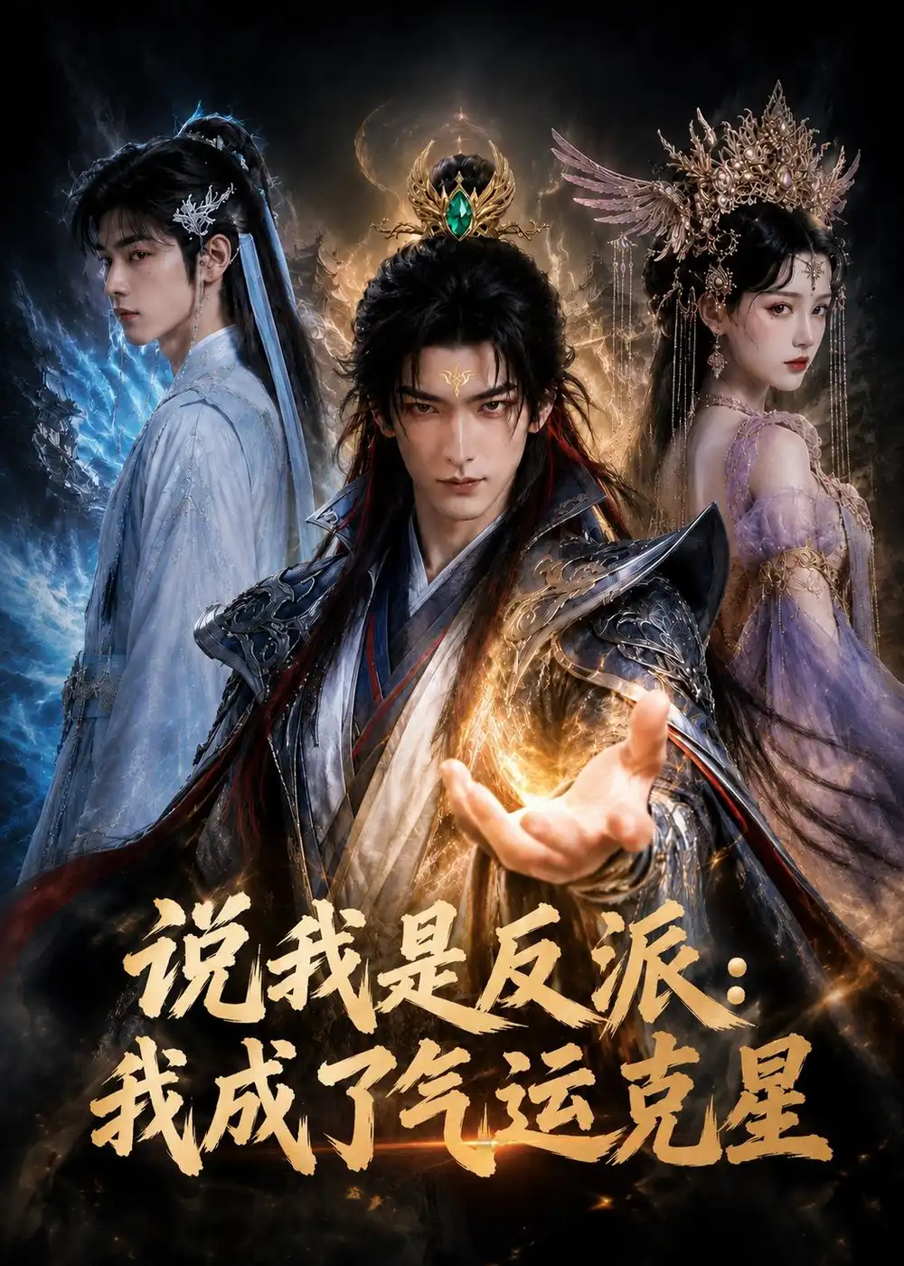 《说我是反派：我成了气运克星（93集）AI短剧（夸克网盘）》短剧封面