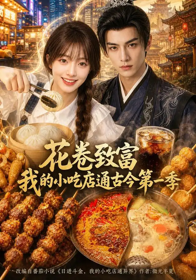 《花卷致富：我的小吃店通古今第一季（115集）（夸克网盘）》短剧封面