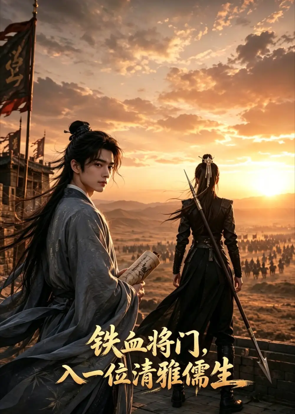 《铁血将门，入一位清雅儒生（22集）AI短剧 (2026)》短剧封面