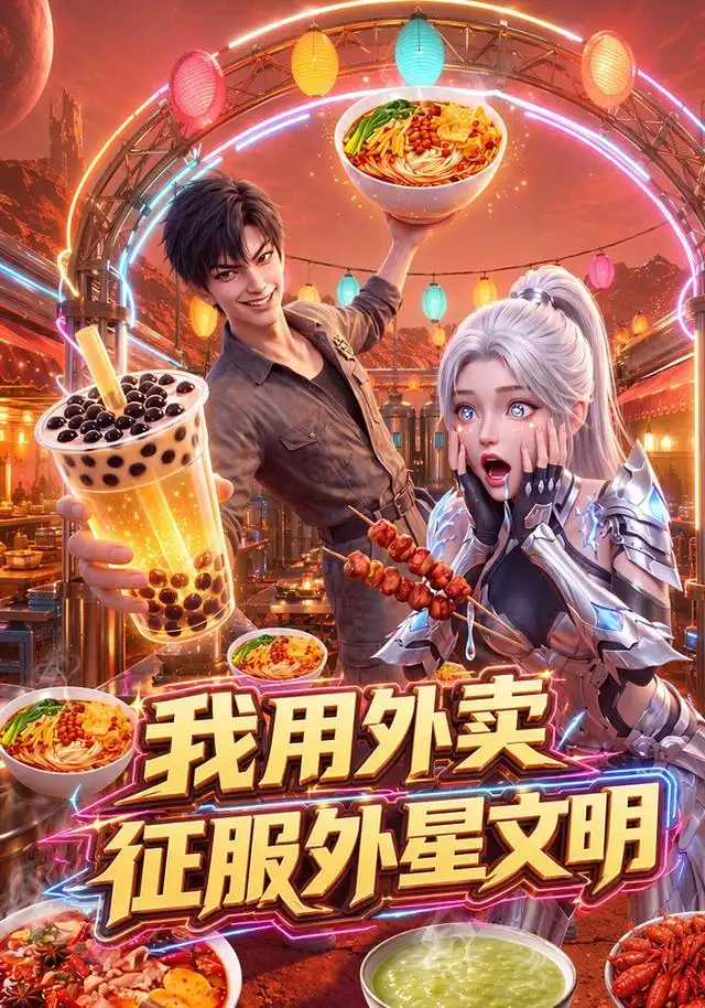 《我用外卖征服外星文明（40集）（夸克网盘）》短剧封面