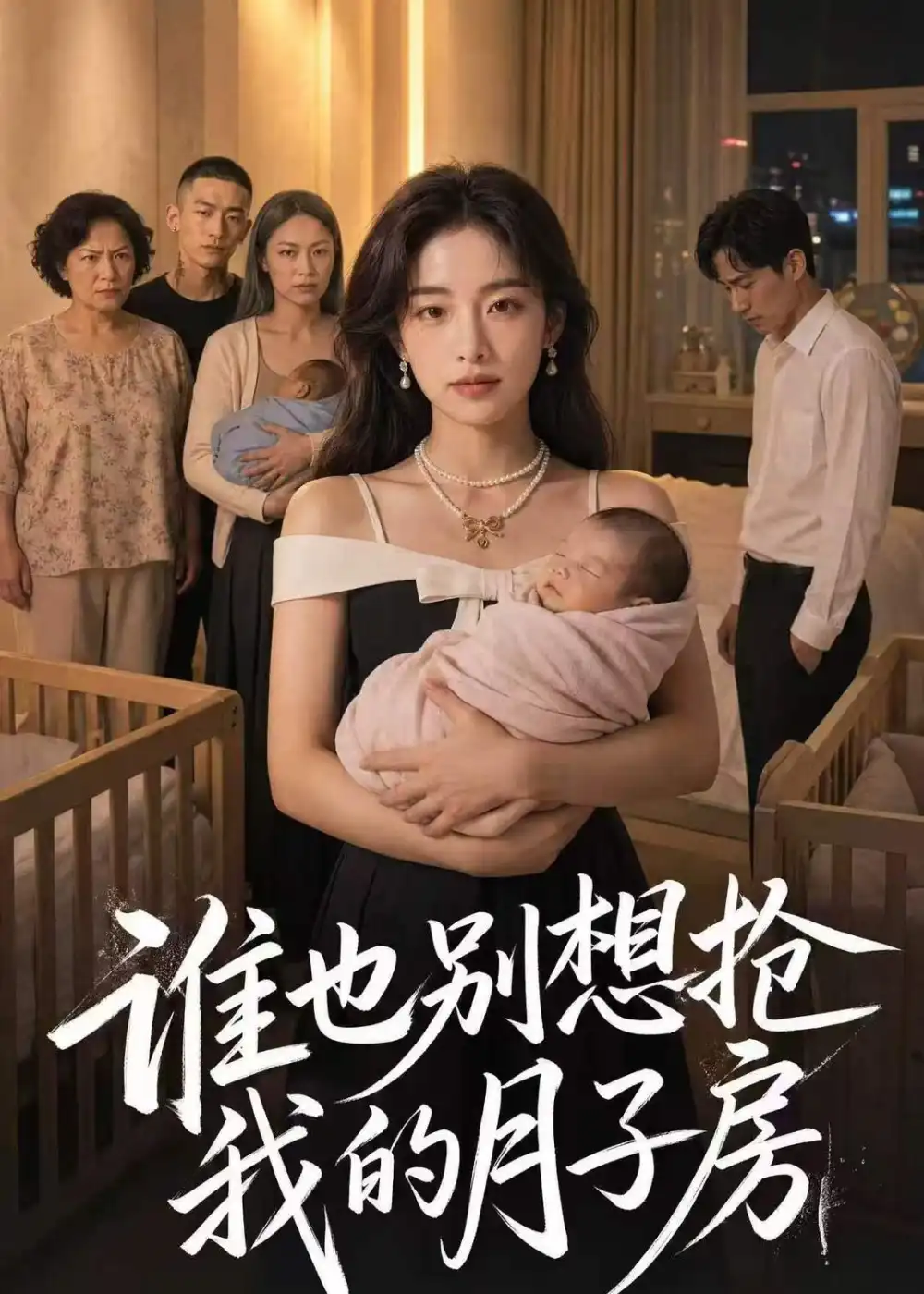 《谁也别想抢我的月子房（57集）AI短剧 (2026)》短剧封面