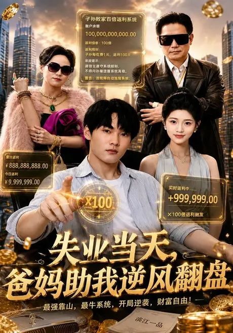 《失业当天，爸妈助我逆风翻盘（73集）王沐川＆赵子勤 (2026)》短剧封面