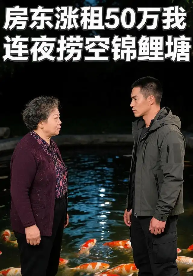 《房东涨租50万我连夜捞空锦鲤塘（76集）AI短剧 (2026)》短剧封面