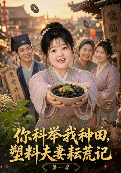 《你科举我种田，塑料夫妻耘荒记第一季（100集）（夸克网盘）》短剧封面