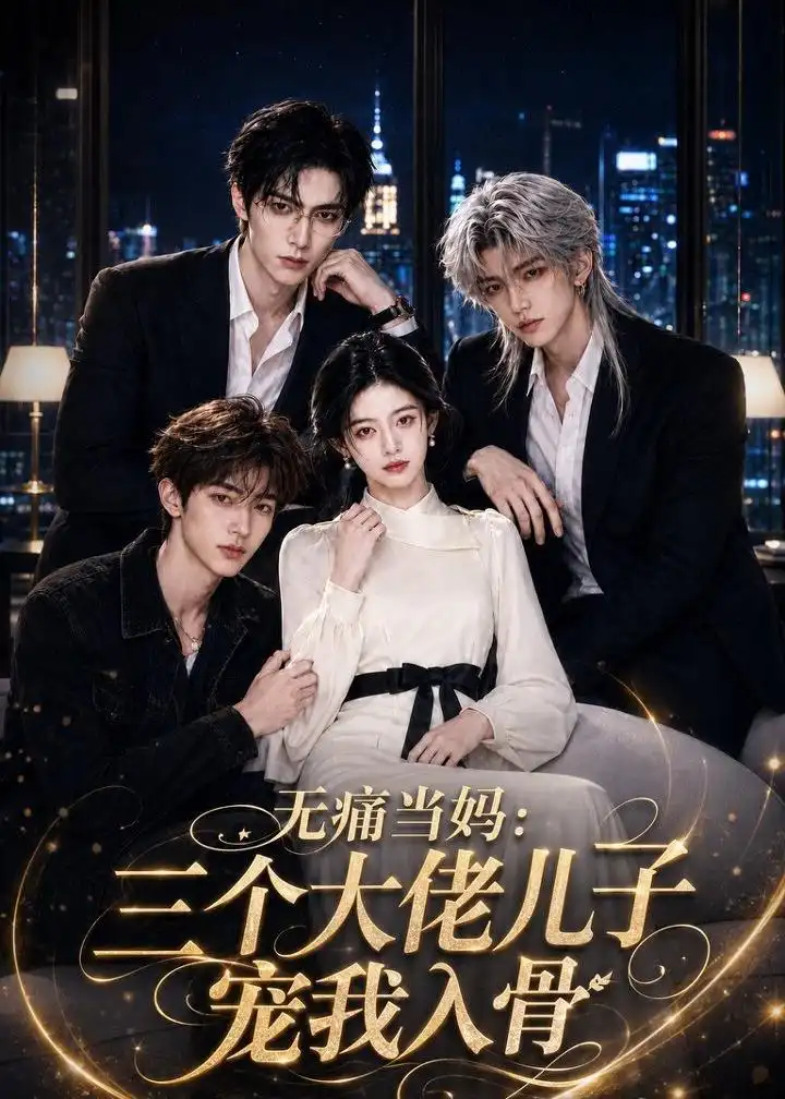《无痛当妈：三个大佬儿子宠我入骨（60集）AI短剧 (2026)》短剧封面