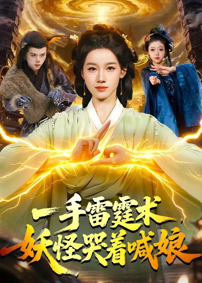 《一手雷霆术，妖怪哭着喊娘（110集）瑾萱＆马彬彬（夸克网盘）》短剧封面