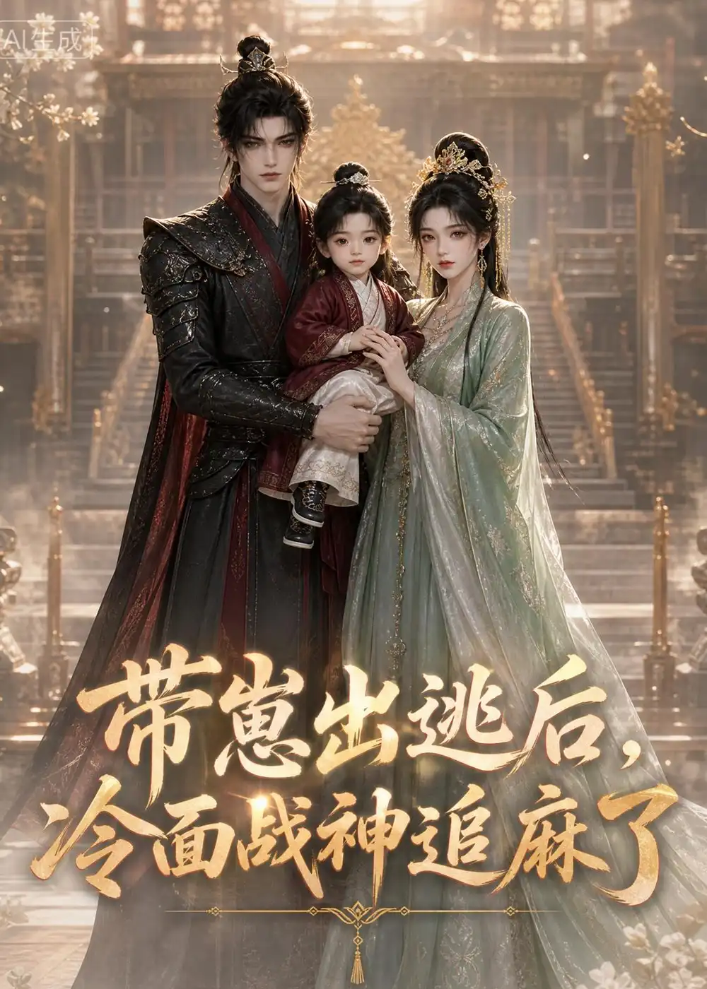 《带崽出逃后，冷面战神追麻了（54集）（夸克网盘）》短剧封面